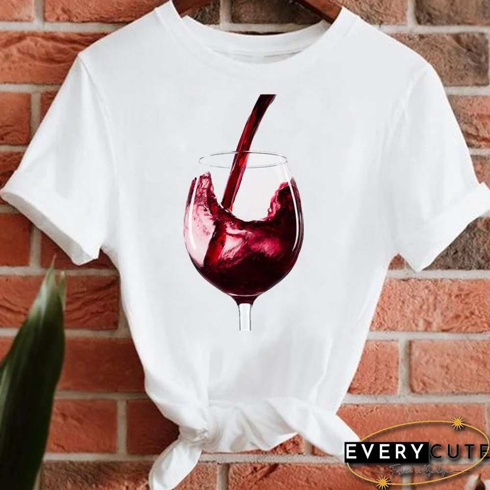 Women Lady Short Sleeve T-Shirts Print Tee Fashion Summer Clothes Female Style New 90S Trend Tshirt Top Graphic T-Shirt