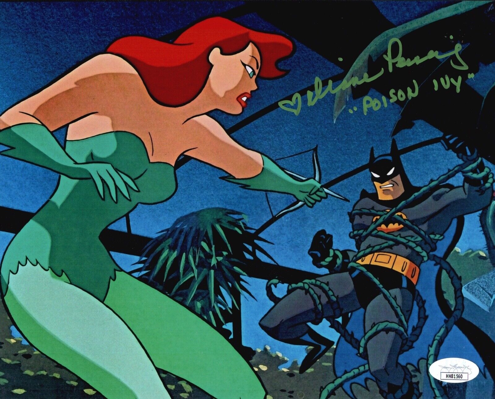 DIANE PERSHING Batman Animated Series Signed 8x10 Poison Ivy Photo Poster painting JSA COA Cert