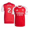 SALIBA #2 Arsenal Home Authentic Soccer Jersey 2025/26