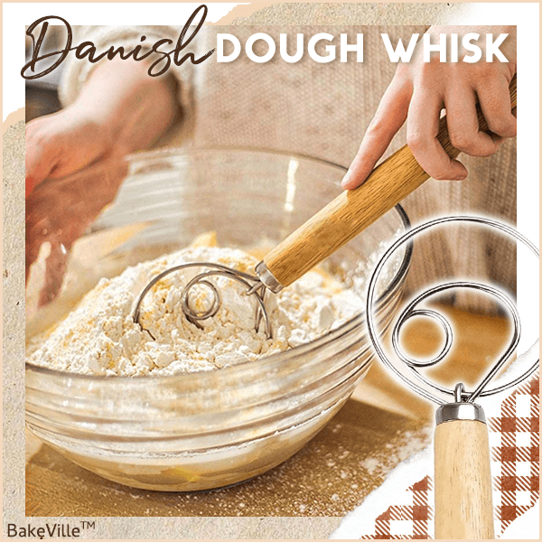BakeVilleTM Danish Dough Whisk