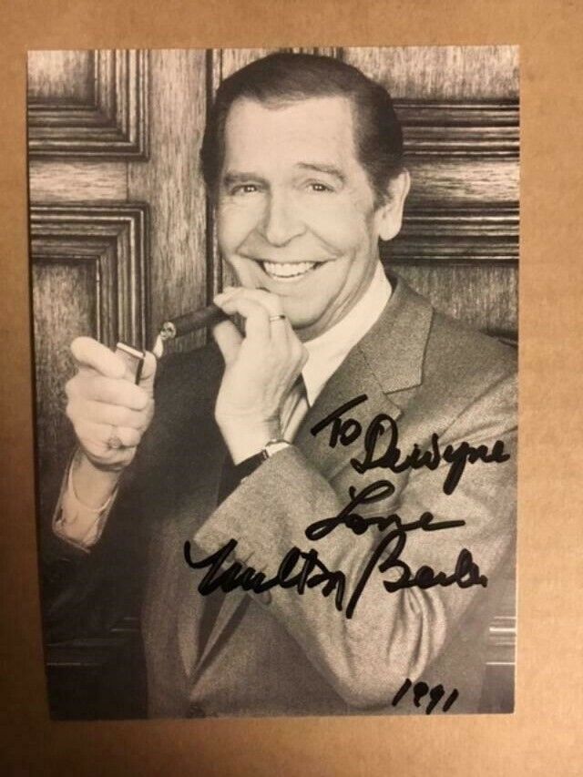 Milton Berle Boldly Signed 4x6 Photo Poster painting Auction House COA