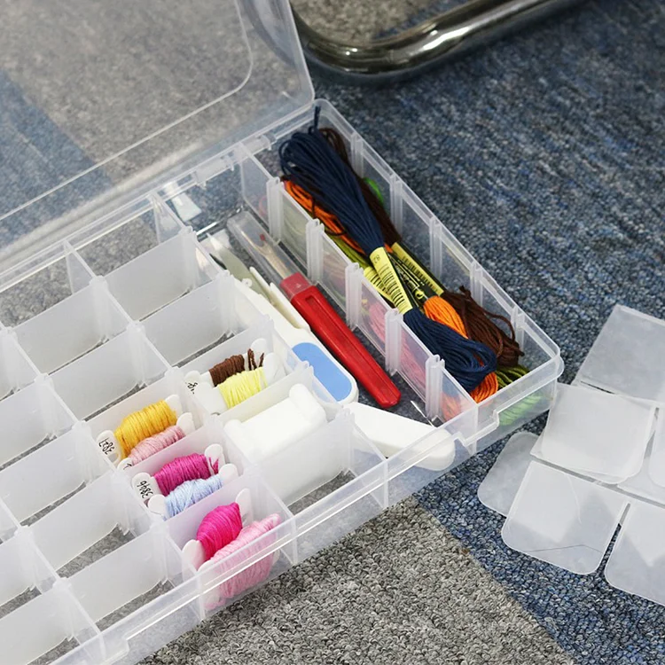 DIY - 36 Grids Embroidery Floss Storage Box with Floss Bobbins DIY Sewing  Tools