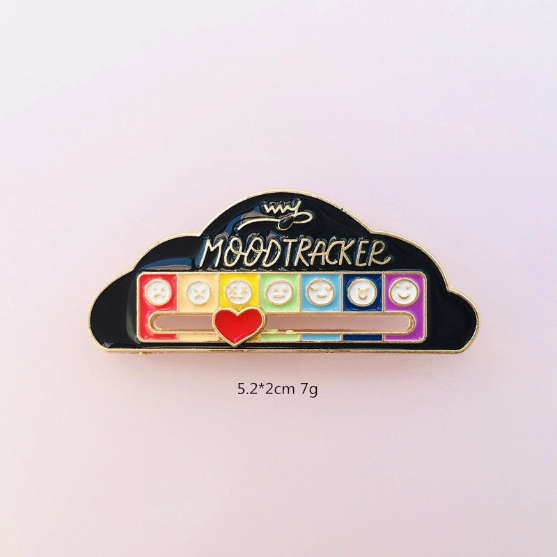 Mood Conversion Brooch Personality Slidable Social Power Expression Metal Badge Women’s Jewelry Accessories Pin