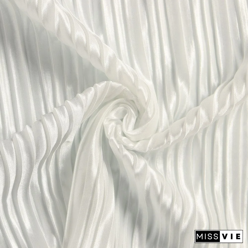 Pleated Loose Blouse Crop Top Wide Leg Pants Outfits