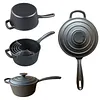 Cast Iron Milk Pot Easy To Clean Non Stick Sauce Pots.Small Cooking Pot with Lid and Long Handle for Restaurant Household Cooking