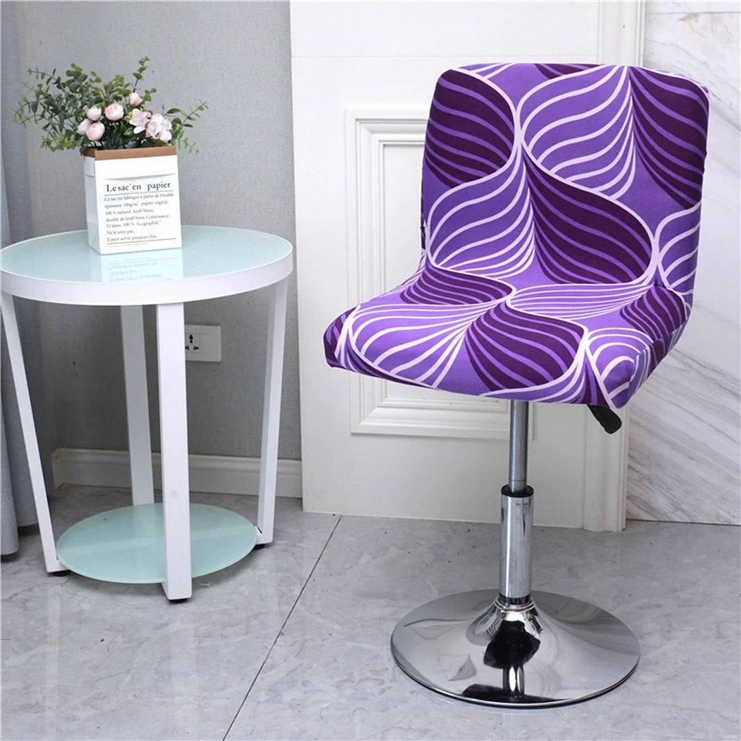 Elastic Bar Stool Chair Slipcover Removable Short Back Chair Cover Lift  Chair Dust Protector Stretch Office Seat Case Decor