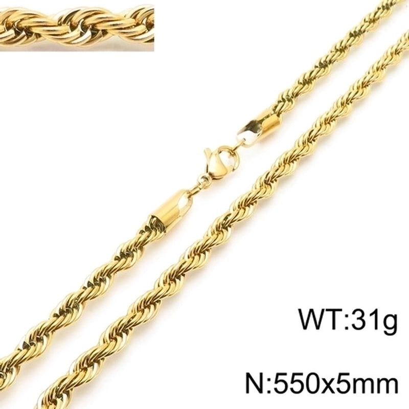 Casual Minimalist Solid Color 304 Stainless Steel 18K Gold Plated Plating Stainless Steel Necklaces