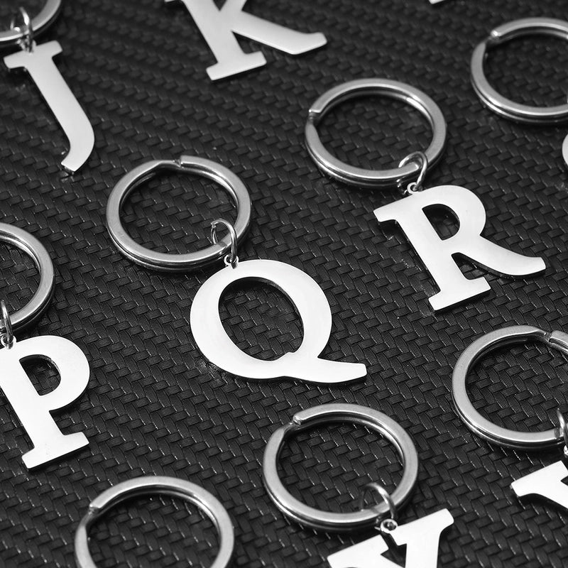 Basic Minimalist Letter 304 Stainless Steel Polishing Unisex Bag Pendant Keychain
