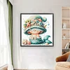 Mermaid Dwarf-14CT Stamped Cross Stitch Egyptian Cotton 60*60cm/23.62*23.62in(Big Size)