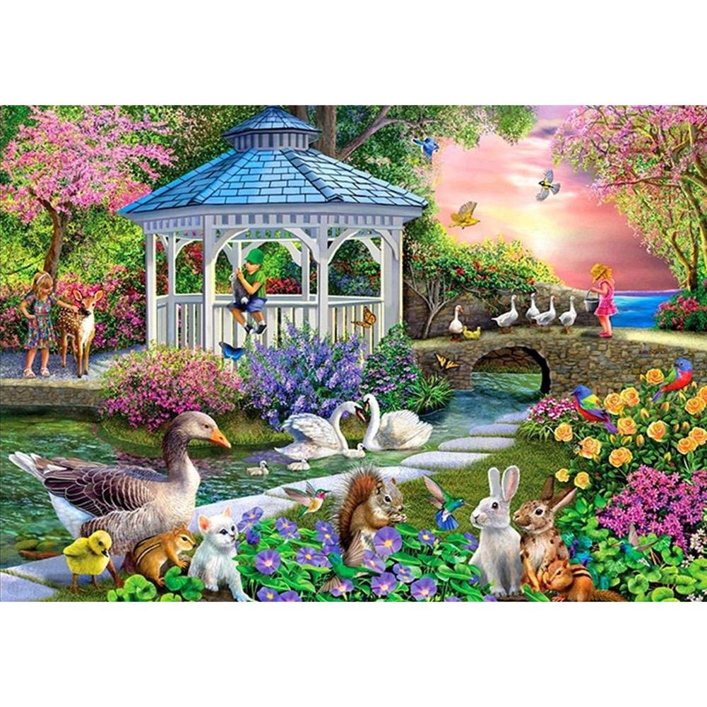 

50*40CM Square Drill Diamond Painting-House, 501 Original