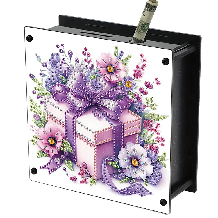 Cat Diamond Painting Money Saving Box Diamond Painting Change Holder Case Decors gbfke