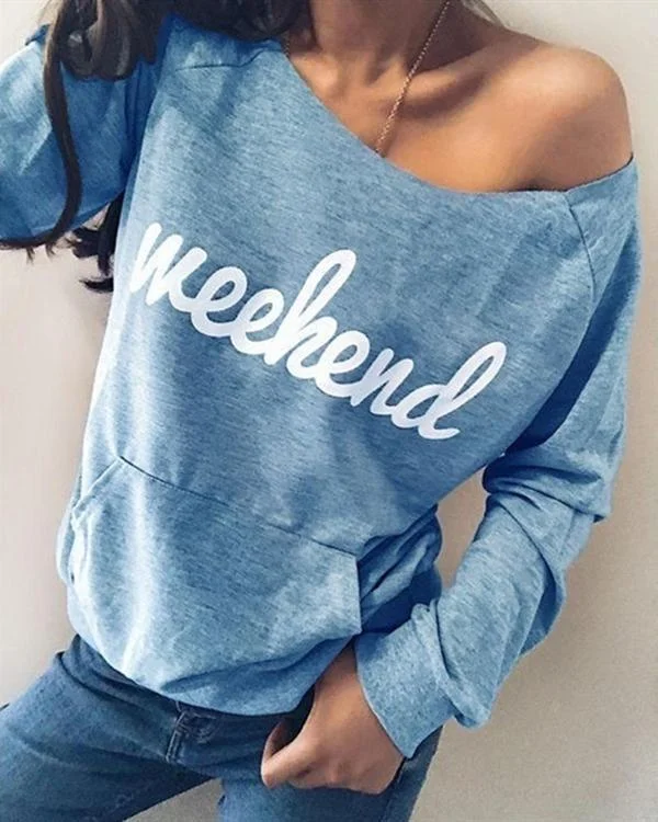 Casual Crew Neck Printed Long Sleeve Blouses Tops