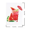 12pcs Drink 5D DIY Square Drill Diamond Painting Kits for Adults Beginners Home Decor Diamonds Paintings Gem Art 5.91x7.09in
