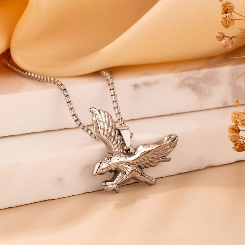 Casual Elegant Boyfriend Eagle 304 Stainless Steel Pendant Necklace