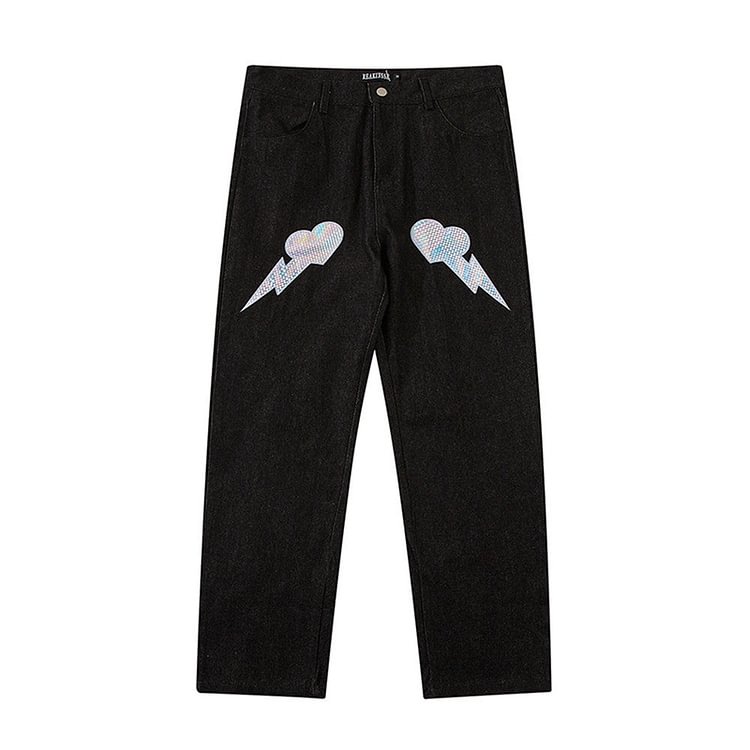 Jeans Men's plus Size Retro Sports Trousers Baggy Straight Trousers Men's Clothing Men Jeans