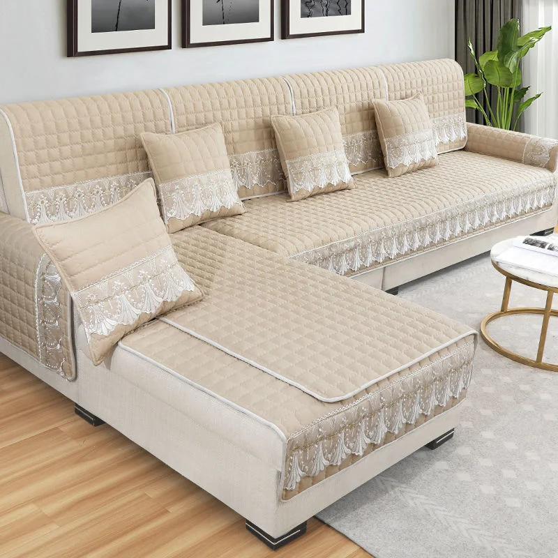 Nigikala Season Corner Sofa Cushion Plaid Non-slip Sofa Cover Protector Chaise Couch Cover 1/2/3/4-seater Sofá Towel for Living Room