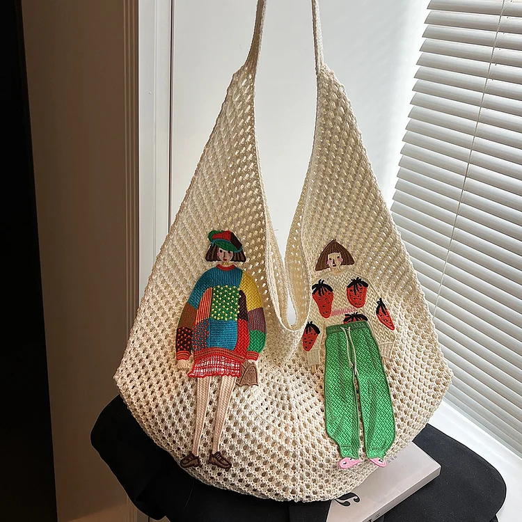Casualruby © Summer Cotton Thread Woven Tote Bag