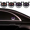 Demon Eye LED Car Window Warning Light Solar Panel Breathing Lamp