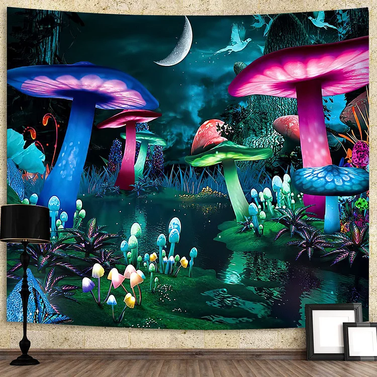 Mushroom Forest - Printed Tapestry