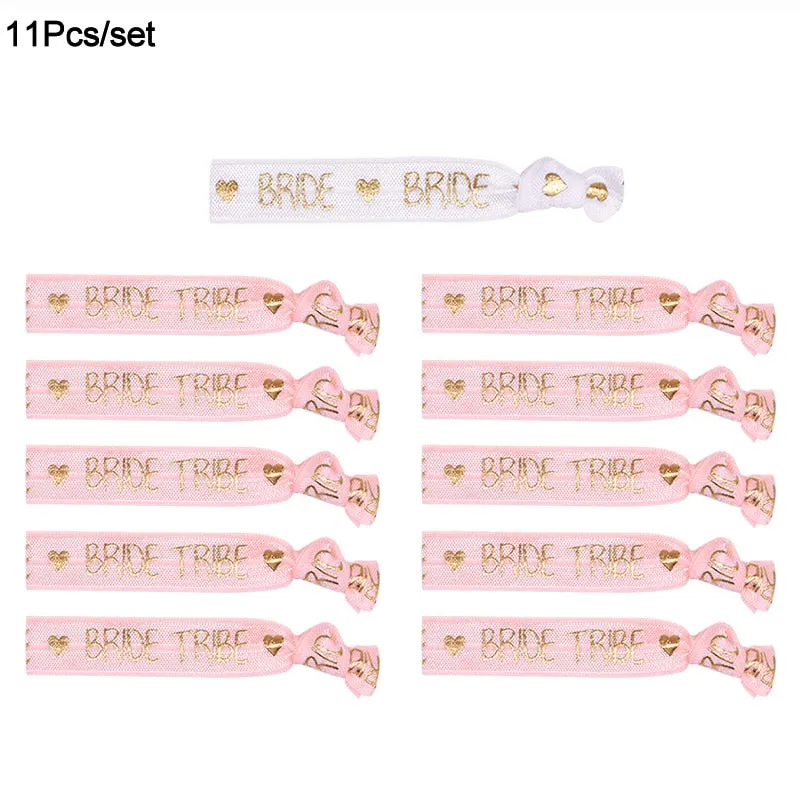 6/11pcs Team Bride Bachelorette Party Bracelet Bride To Be Decoration Accessories Hen Party Wedding Bridal Shower Supplies