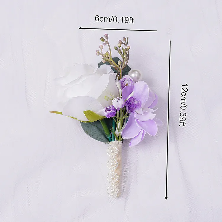 A865309 Purple Series Corsage Flower Wedding Event Supplies