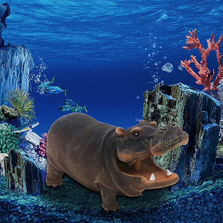 🦛Fish Tank Hippo Bubble Decoration