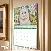 Cat 2027 DIY Diamond Painting Calendar for Adults Flowers Diamond Art Calendars 11.81x9.45 Inch Gem Painting Art Walls Date for Home Business Office Planning Decor
