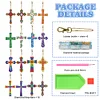 16pcs DIY Cross Diamond Painting Double-Sided Keychains