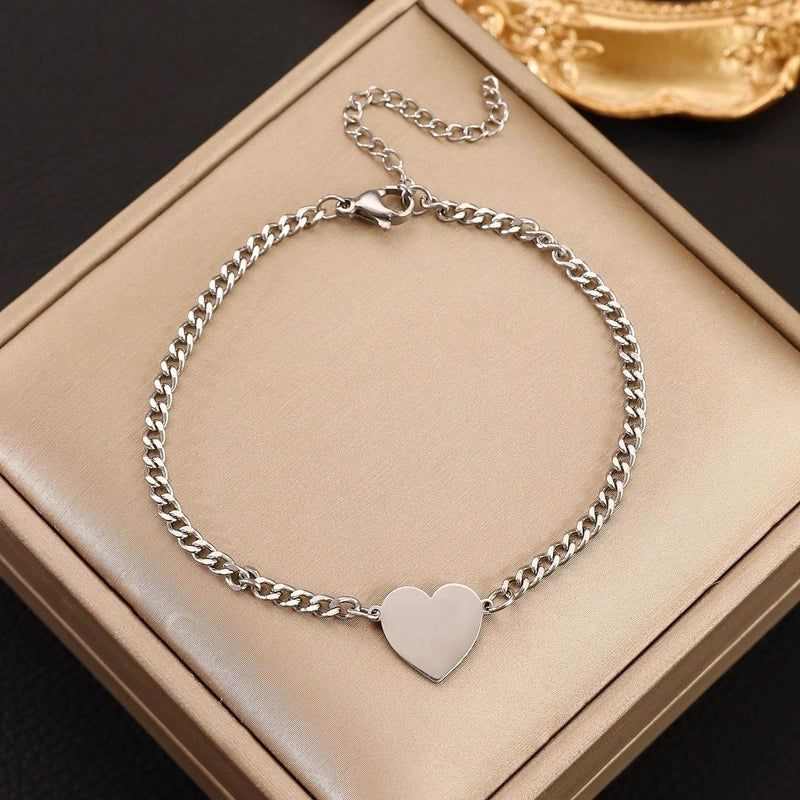 Minimalist Moon Flower Bow Knot Imitation Pearl Alloy Bracelets