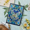 Butterfly 5D DIY Diamond Art Painting Notebook Kit 50 Pages A5 Rhinestone Art Painting Notebook Kit for Adults Beginners Holiday Birthday Gift