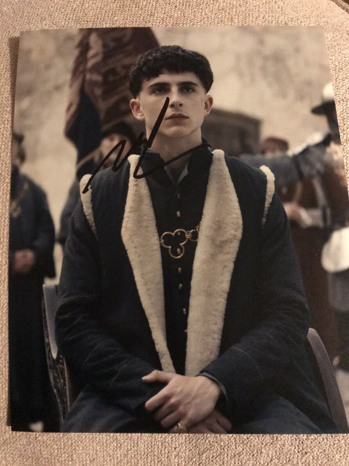 Timothee Chalamet SIGNED 10x8 The King Photo Poster painting