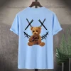 Men's Streetwear Graphic Printed Toy Bear Crew Neck Tee by Inlyline