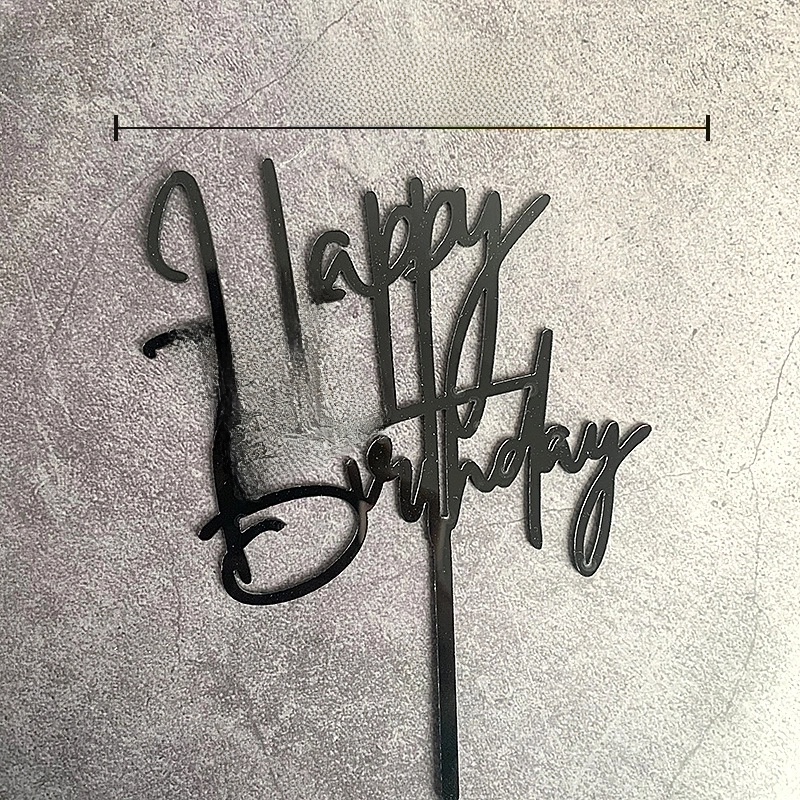 10 Pieces Letter Arylic Birthday Cake Decorating Supplies