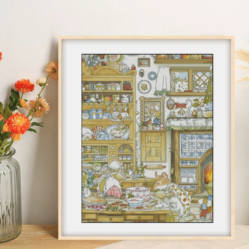 [ZZ1830-Briar Kitchen]  Painting Fairy Cross Stitch