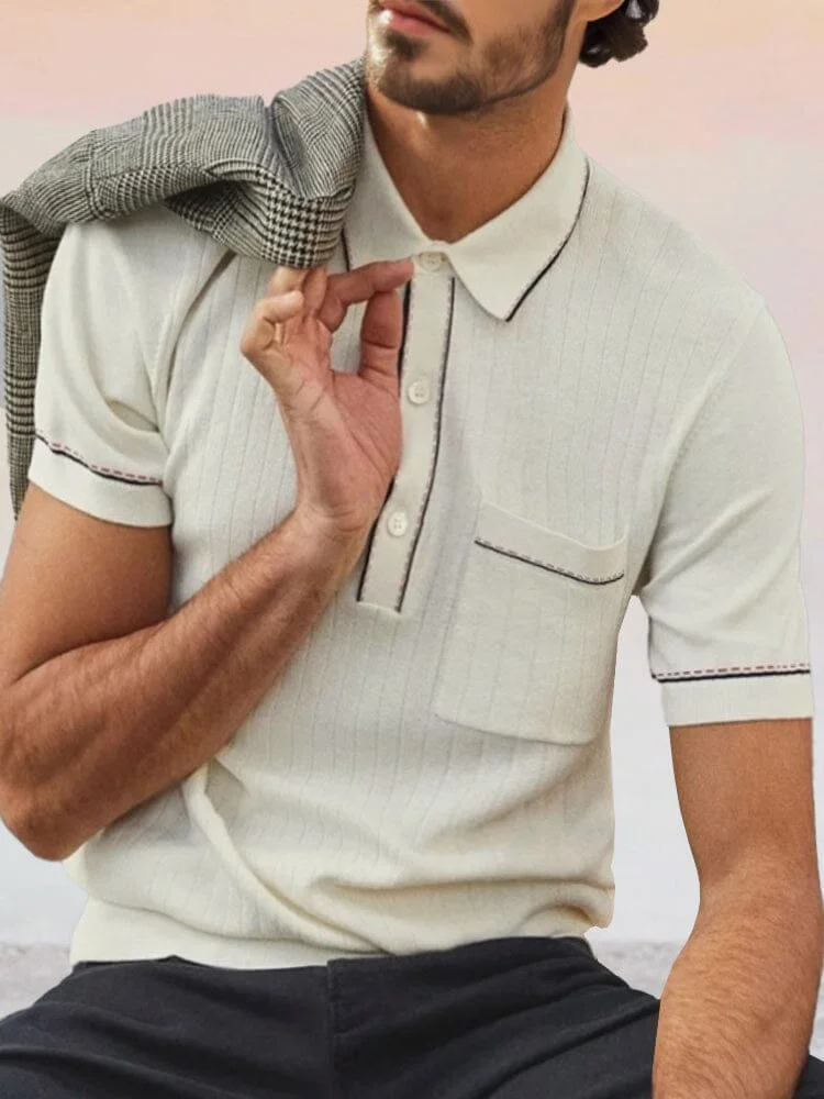 Soft Breathable Knit Polo Shirt QueenFunky