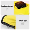 Rechargeable USB Fingerless Heated Gloves w/3 Heating Levels for Sports Skiing