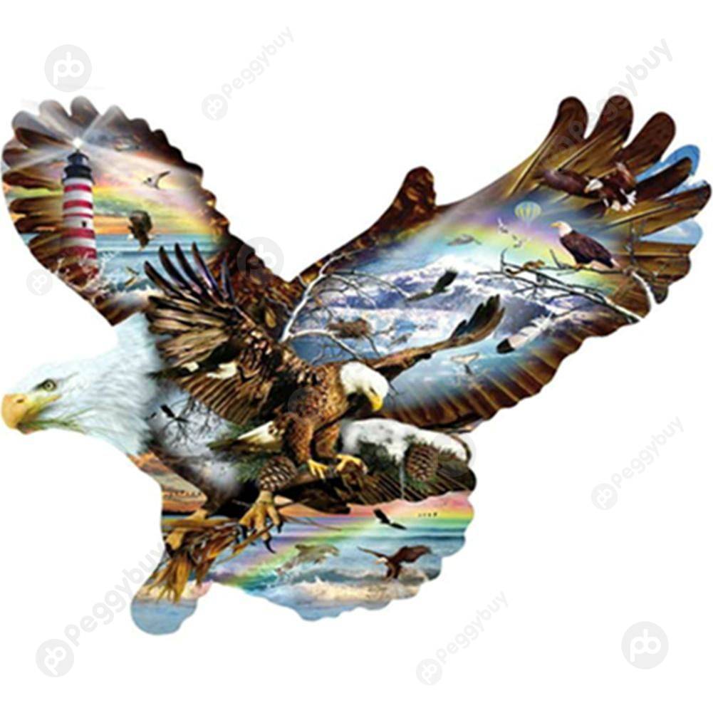 

30*30CM Round Drill Diamond Painting-Eagle, 501 Original
