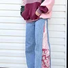  Vintage Floral-Trimmed High-Waisted Bell Bottom Jeans for Women by Inlyline