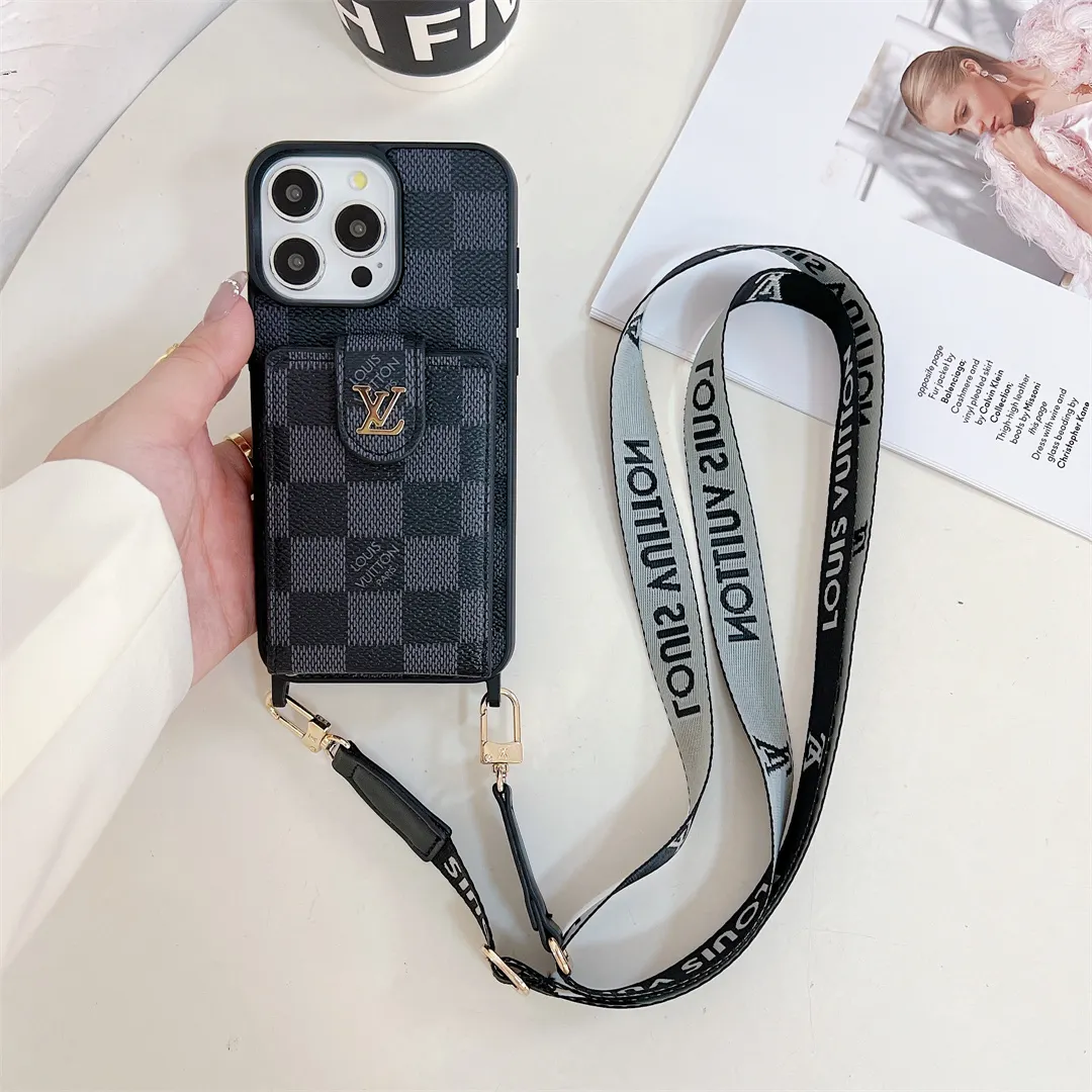 LV Elegant Canvas Leather Card Holder Gucci Ophidia GG Crossbody Apple iPhone Case