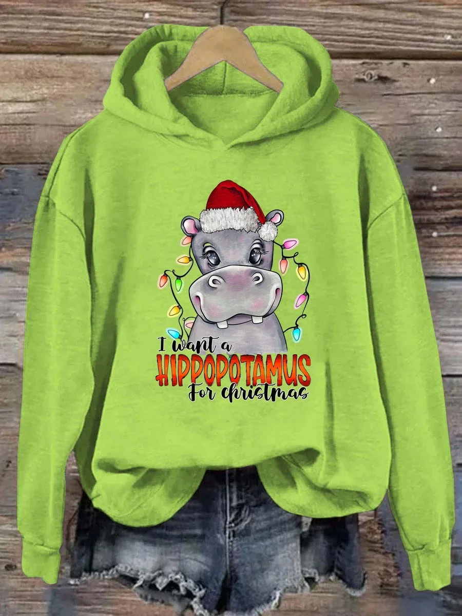 I Want A Hippopotamus For Christmas Hoodie