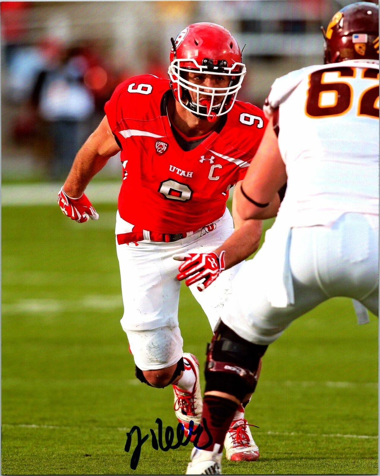 Trevor Reilly Signed 8x10 Photo Poster painting Utah - NCAA NFL AWM COA