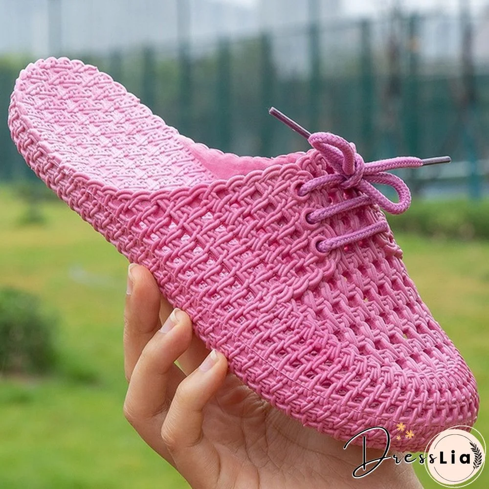 Summer Women's New Hollow-out Slipper Solft Non-slip Casual Sandals Slip-on Beach Shoes
