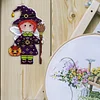 Witch DIY Cross Stitch Kit 14CT Thread Art Needlework Fridge Magnets 7x11cm tapestrymarket