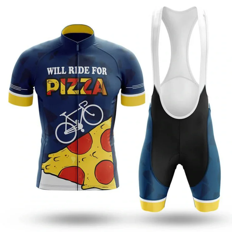 Will Ride For Pizza Men's Short Sleeve Cycling Kit