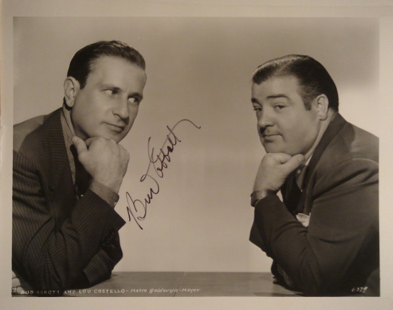 BUD ABBOTT SIGNED Photo Poster painting Abbott And Costello wcoa