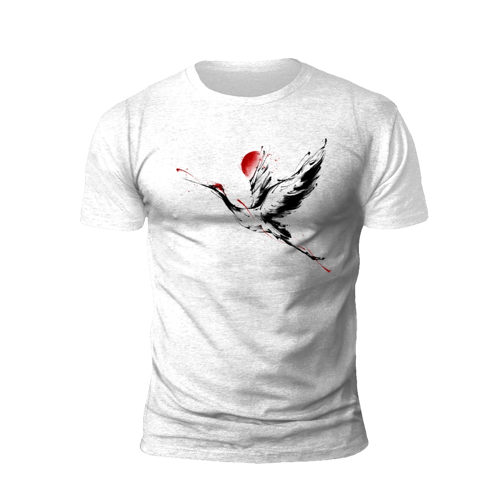 Sunset Swan: Graceful Flight T-Shirt
