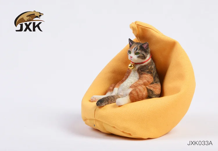 JXK 1/6 JXK033 Lazy cat series Beauty Short With Lazy Sofa Pet Cat Model Decoration-aliexpress