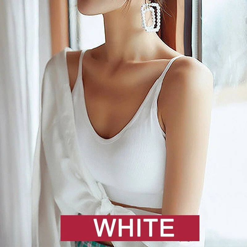 Sexy Bras for Women Backless Tops Seamless Bra U Type Invisible Bra Push Up Bralette Brassiere Female Tank Top 6 Colors Lingerie