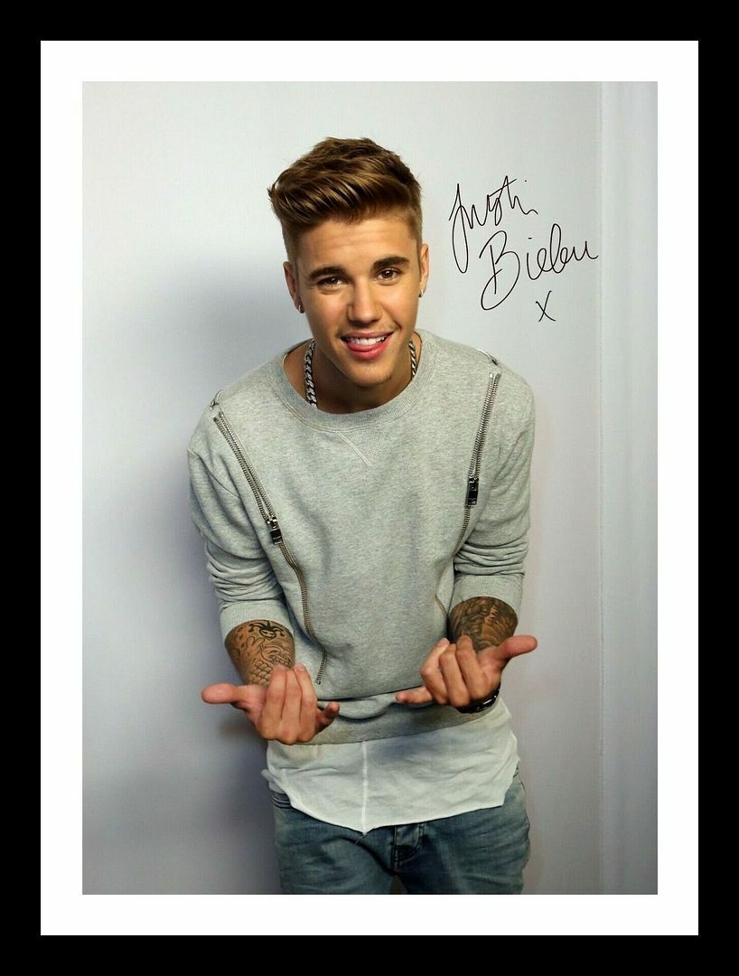 Justin Bieber Autograph Signed & Framed Photo Poster painting 4