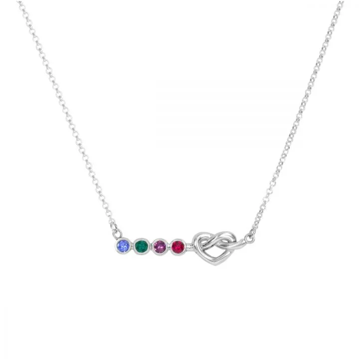 Vangogifts Ties of the Heart Birthstone Necklace  | Best Gift for Mom Wife Girlfriend Family